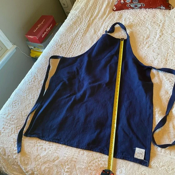 West Elm Blue FEED Apron - Picture 3 of 5